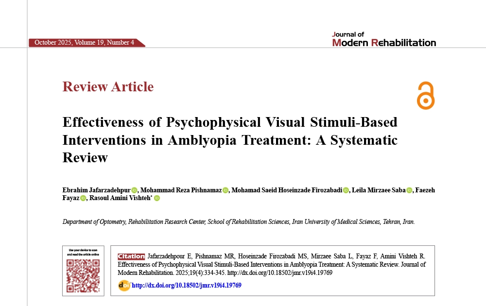 Effectiveness of Psychophysical Visual Stimuli-Based Interventions in Amblyopia